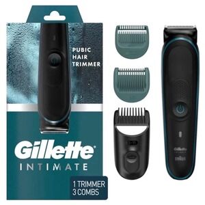 Gillette Intimate Pubic Hair Trimmer  Braun Waterproof Electric Shaver i3 Black